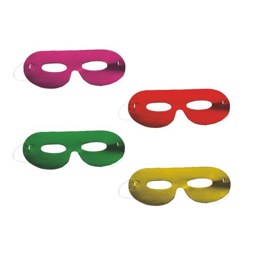 Party-Masken farbig sortiert "Metallic" 1