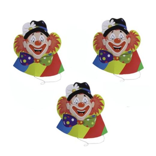 Partyhüte "Clowngesicht" 1