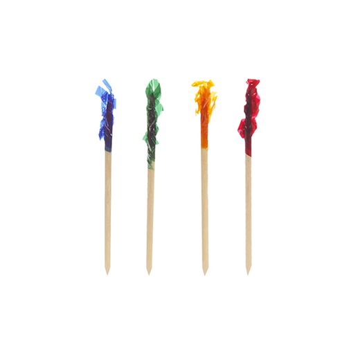 Partypicker, Flaggen 6,8 cm farbig sortiert "Frills" 1
