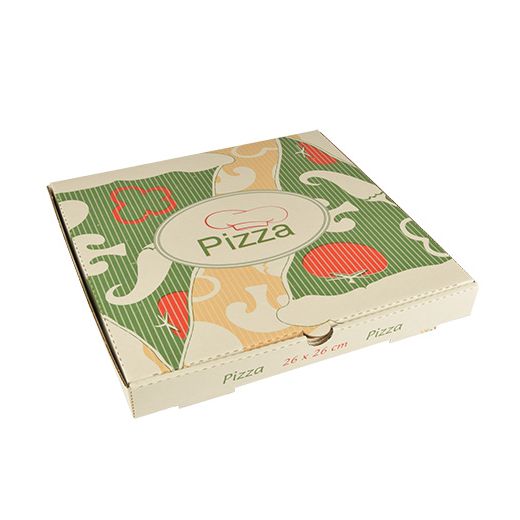 Pizzakartons, Cellulose "pure" eckig 26 x 26 x 3 cm 1