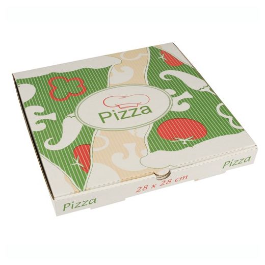 Pizzakartons, Cellulose "pure" eckig 28 x 28 x 3 cm 1