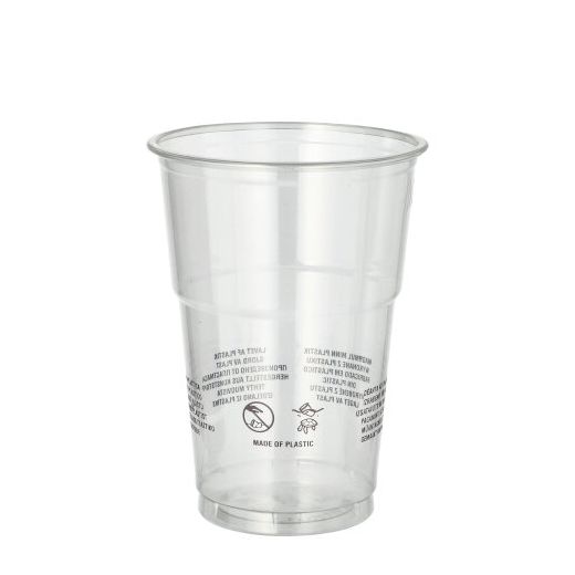Plastikbecher R-PET, 0,25 l Ø 7,8 cm · 10,7 cm glasklar 1