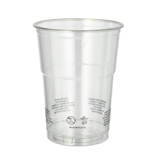 Plastikbecher R-PET, 0,4 l Ø 9,5 cm · 12,3 cm glasklar 1