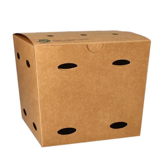 Pommes-Frites-Boxen, Pappe "pure" 14 cm x 16 cm x 16 cm braun "100% Fair" groß 1