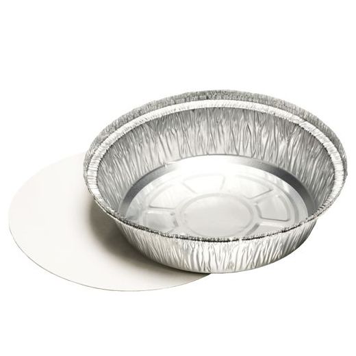 Aluschalen + Einlegedeckel, PE-beschichtet rund 1000 ml Ø 23 cm · 4,4 cm 1