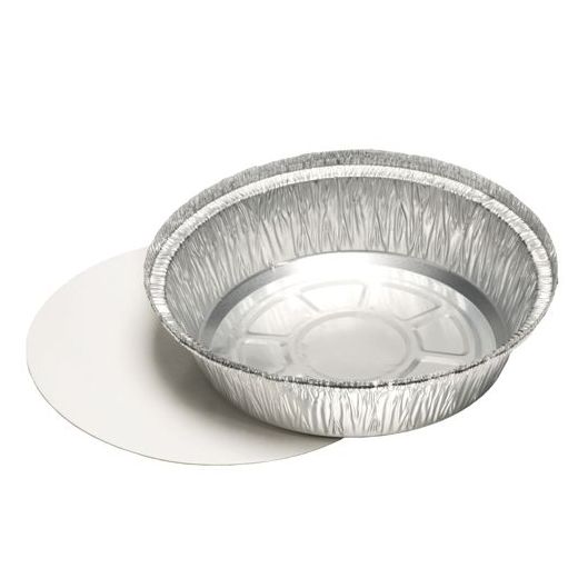 Aluschalen + Einlegedeckel, PP-beschichtet rund 770 ml Ø 18,2 cm · 4 cm 1