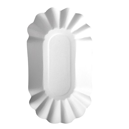 Pappschalen oval "pure" 10,5 x 20 x 3,5 cm weiss  1