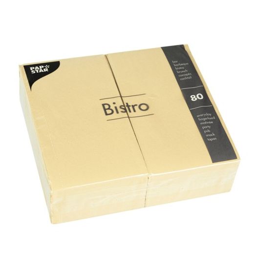 Servietten, champagner 2-lagig 1/6-Falz 40 x 32 cm 1