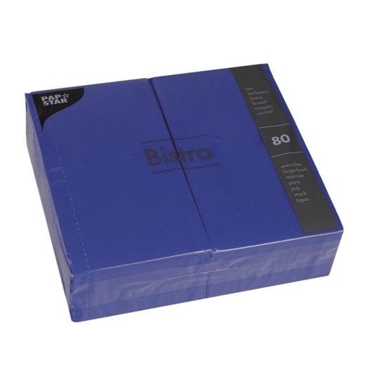 Servietten, dunkelblau 2-lagig 1/6-Falz 40 x 32 cm 1