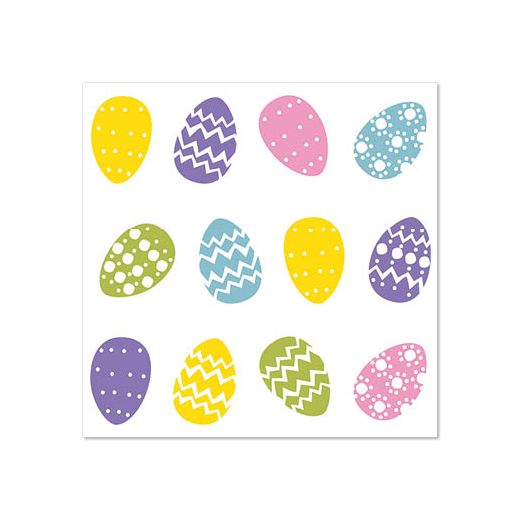 Servietten, 3-lagig 1/4-Falz 25 x 25 cm "Coloured Eggs" 1