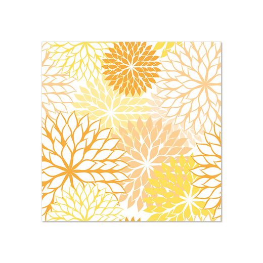 Servietten, 3-lagig 1/4-Falz 25 x 25 cm gelb "Floralies" 1