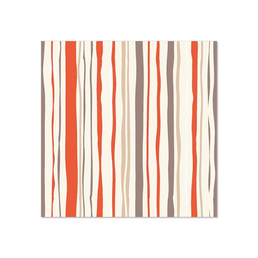 Servietten, 3-lagig 1/4-Falz 25 x 25 cm rost "Stripy" 1