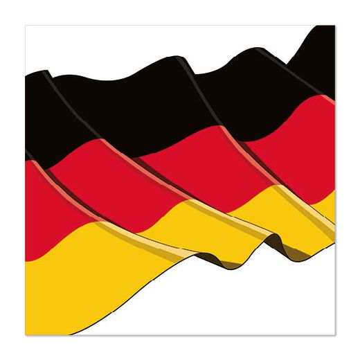 Servietten, 3-lagig, 1/4-Falz, 33 x 33 cm, Dekor "Germany" 1