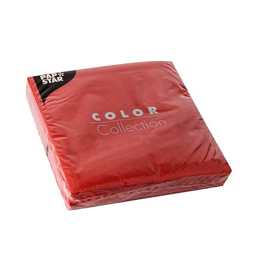 Servietten, rot 3-lagig 1/4-Falz 33 x 33 cm 1