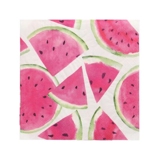 Servietten, 3-lagig 1/4-Falz 33 x 33 cm "Watermelon" 1