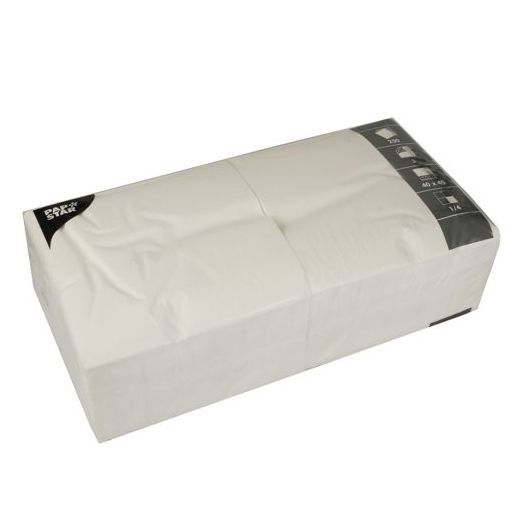Servietten, weiss 3-lagig 1/4-Falz 40 x 40 cm 1