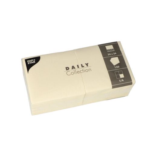 Servietten "DAILY Collection" 1/4-Falz 24 x 24 cm champagner 1