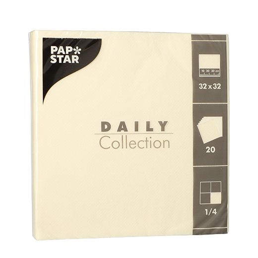 Servietten "DAILY Collection" 1/4-Falz 32 x 32 cm champagner 1