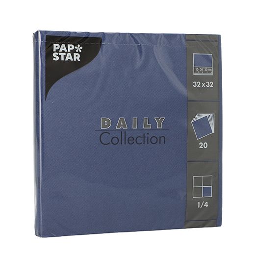Servietten "DAILY Collection" 1/4-Falz 32 x 32 cm dunkelblau 1