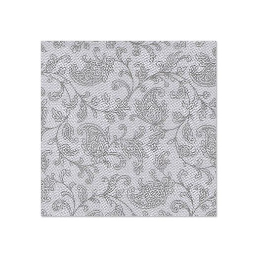 Servietten, grau "ROYAL Collection" 1/4-Falz 25 x 25 cm "Ornaments" 1