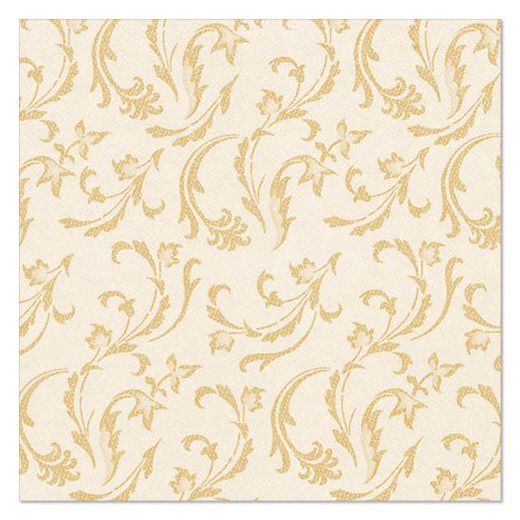 Servietten, champagner "ROYAL Collection" 1/4-Falz 40 x 40 cm "Damascato" 1