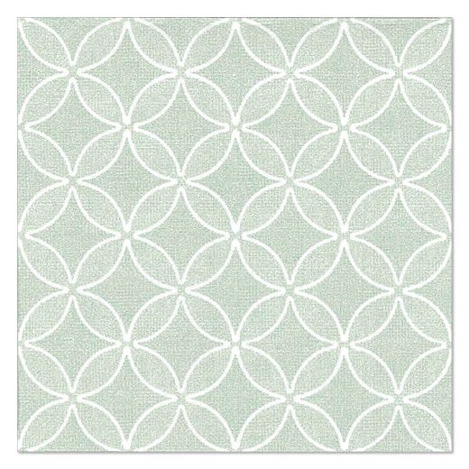 Servietten "ROYAL Collection" 1/4-Falz 40 x 40 cm jadegrün "Circle Flowers" 1