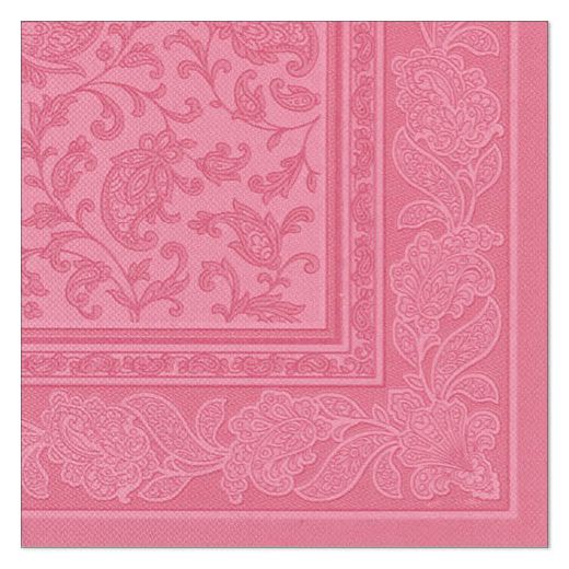 Servietten, "ROYAL Collection" 1/4-Falz 40 x 40 cm rosa "Ornaments" 1