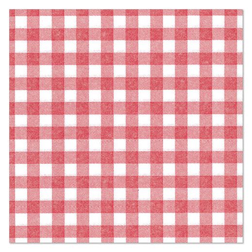 Servietten, rot "ROYAL Collection" 1/4-Falz 40 x 40 cm "Vichy Karo" 1