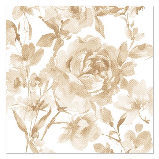 Servietten, sand, "ROYAL Collection", 1/4-Falz, 40 x 40 cm, "Rose" 1