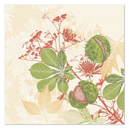 Servietten, "ROYAL Collection", 1/4-Falz, 40 x 40 cm, "Autumn Leaves" 1