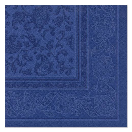 Servietten, dunkelblau "ROYAL Collection" 1/4-Falz 40 x 40 cm "Ornaments" 1
