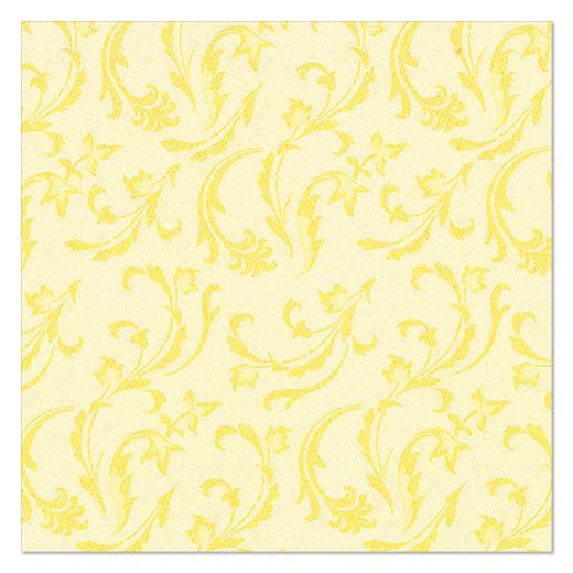 Servietten, gelb "ROYAL Collection" 1/4-Falz 40 x 40 cm "Damascato" 1