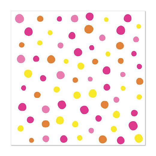 Servietten, pink, 3-lagig, 1/4-Falz, 33 x 33 cm, "Colourful Dots" 1
