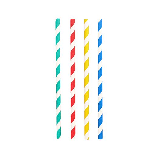 Shake-Halme, Papier "pure" Ø 8 mm · 21 cm farbig sortiert "Stripes" 1