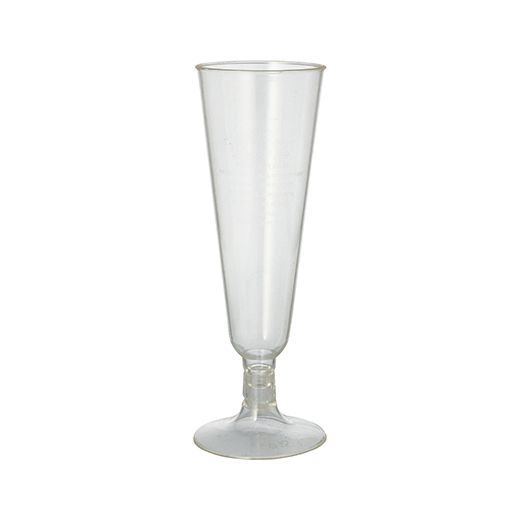 Stiel-Gläser für Sekt, PLA "pure" 0,1 l glasklar mit glasklarem Fuß 1