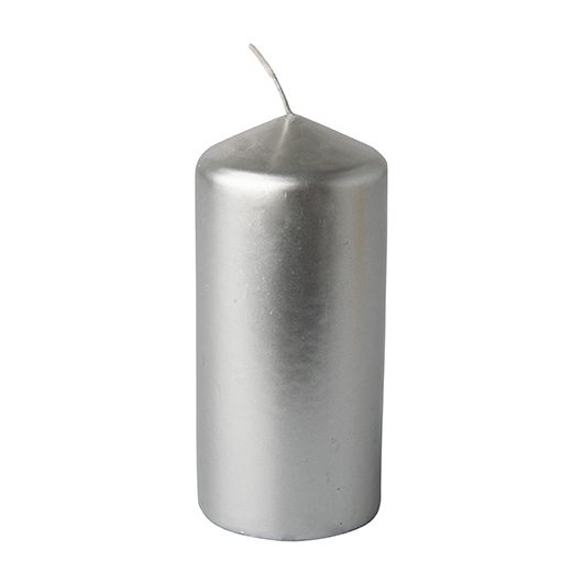 Stumpenkerzen silber Ø 60 mm · 130 mm 1