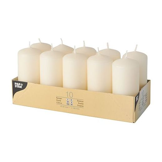Stumpenkerzen creme Ø 40 mm · 90 mm 1
