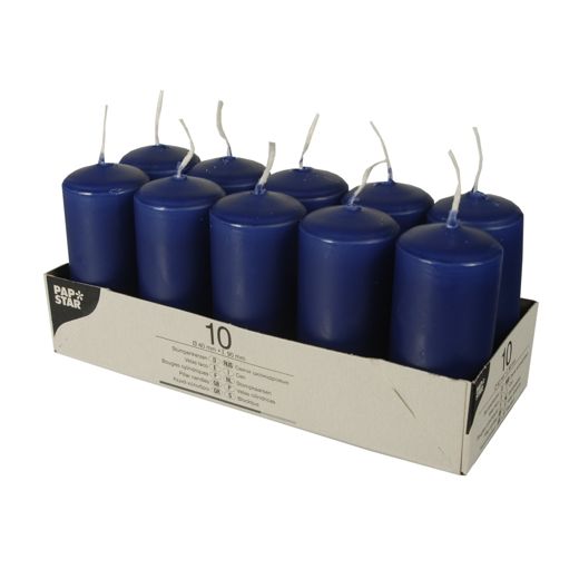 Stumpenkerzen dunkelblau Ø 40 mm · 90 mm 1