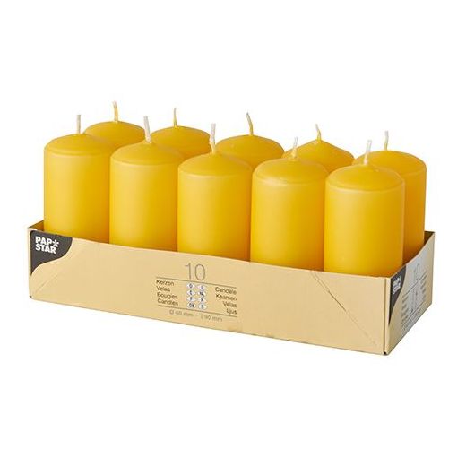 Stumpenkerzen goldgelb Ø 40 mm · 90 mm 1