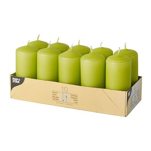 Stumpenkerzen kiwi Ø 40 mm · 90 mm 1
