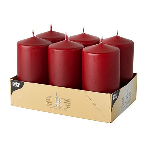 Stumpenkerzen bordeaux Ø 60 mm · 115 mm 1