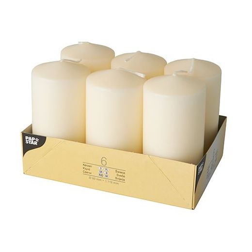 Stumpenkerzen creme Ø 60 mm · 115 mm 1