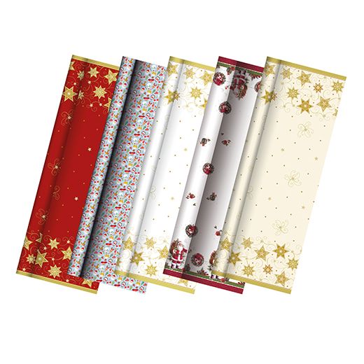 Weihnachtstischdecken, Papier 7 x 1,2 m "Weihnachtsmotive sortiert" 1
