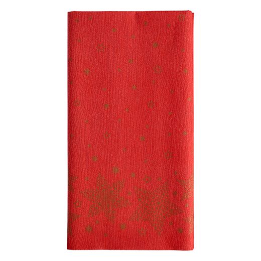 Tischdecke, stoffähnlich, Airlaid 120 x 180 cm rot "Christmas Shine" 1