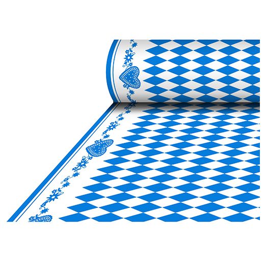 Tischdecke aus Airlaid, stoffähnlich, 25 x 1,18 m "Bayrisch Blau" 1