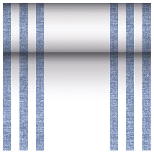 Tischläufer, blau, stoffähnlich, PV-Tissue Mix, "ROYAL Collection", 24 m x 40 cm, "Lines" 1