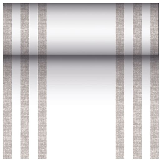 Tischläufer grau, stoffähnlich, PV-Tissue Mix, "ROYAL Collection", 24 m x 40 cm, "Lines" 1