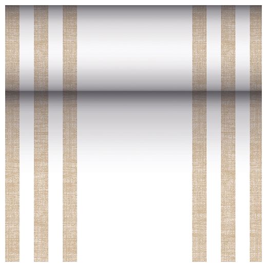 Tischläufer, sand, stoffähnlich, PV-Tissue Mix, "ROYAL Collection", 24 m x 40 cm, "Lines" 1