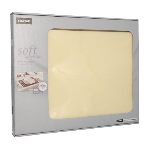Vlies Tischsets, creme "soft selection" 30 x 40 cm 1