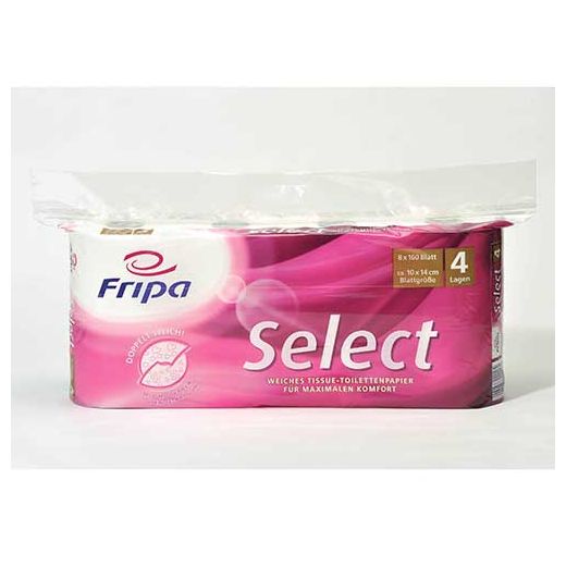 Toilettenpapier 4-lagig, "Select" hochweiß, 160 Blatt pro Rolle 1